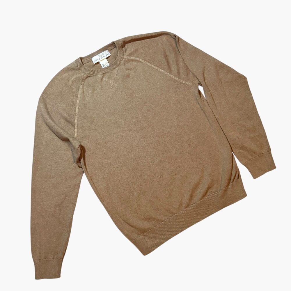 Cozy H&M Men's 100% cotton crewneck sweater Camel Tan Medium